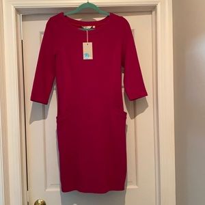 Boden NWT Ottoman Dress in Fuschia size US 8R